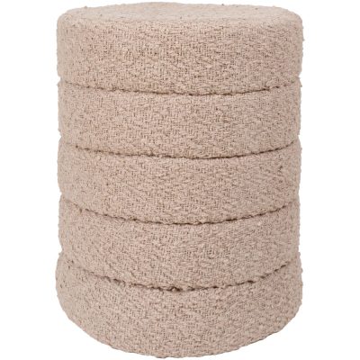 Poef Rosa Beige 53 X ø43 Cm