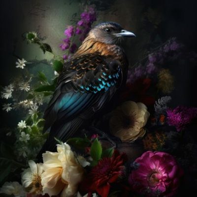 Schilderij Bird 3D